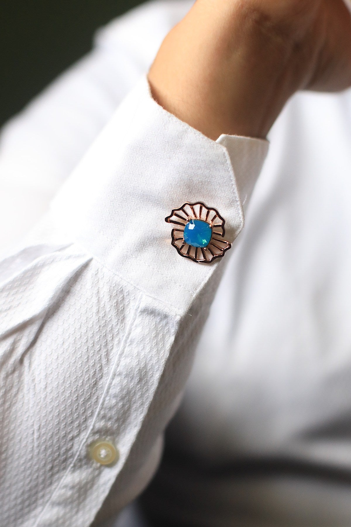 Buy Cushion Crystal Cufflink For Women Online at ScrollnShops